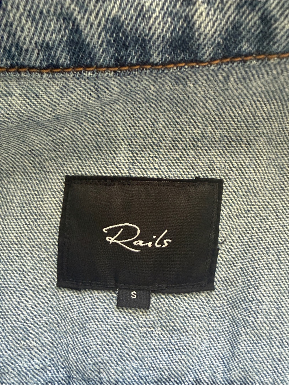 Rails Knox Stars Blue Jean Jacket Size S - Picture 6 of 11